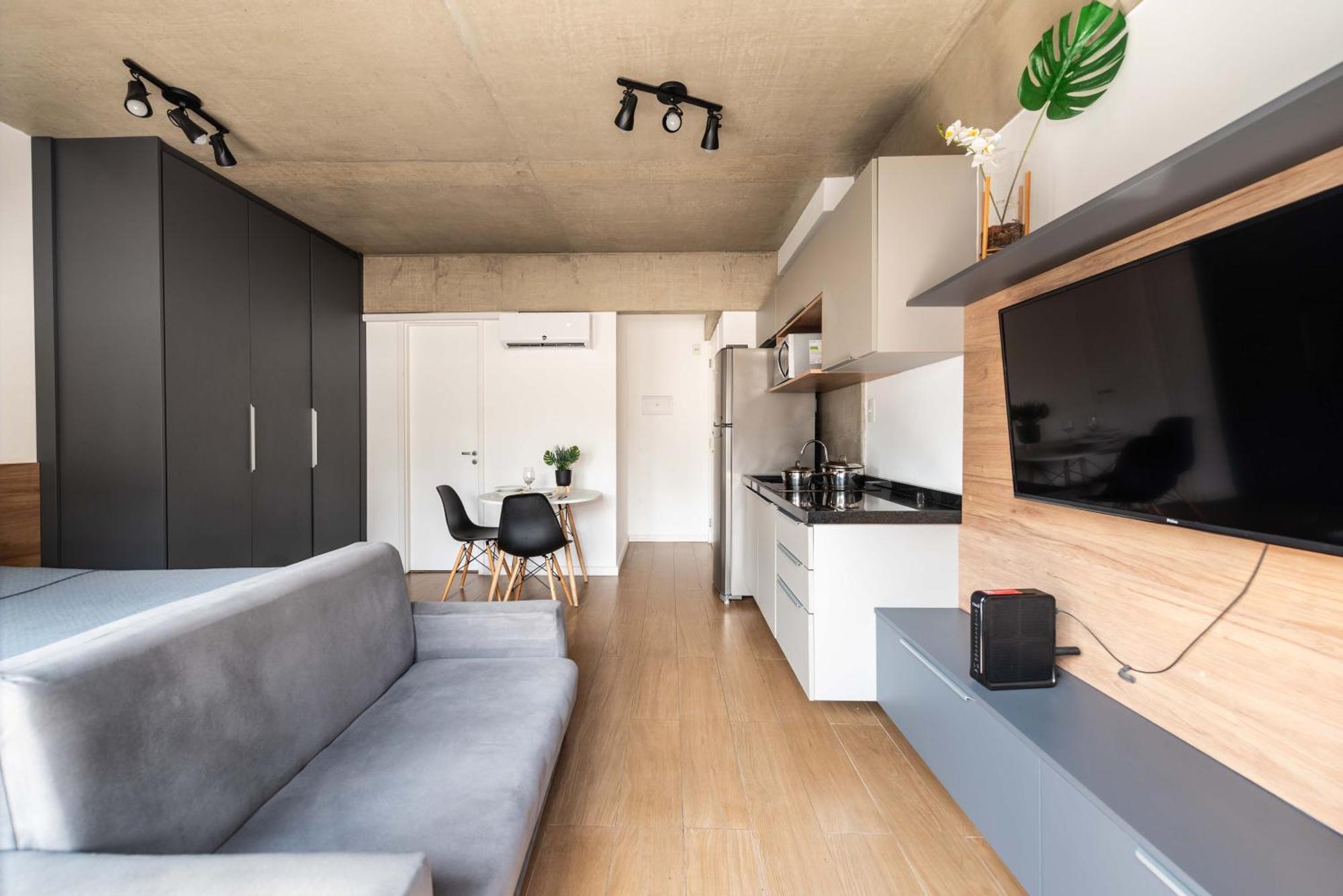 47 New Studio Next Paulista Av, Fast Wifi And Balcony San Paolo Esterno foto